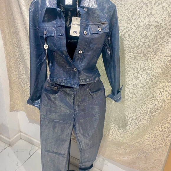 Ladies Parasuco Vintage Extreme Fit Silver Jacket Sz M - Picture 4 of 9